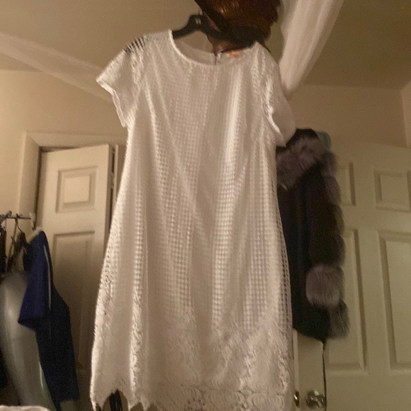 White window pane dress - Picture 1 of 4